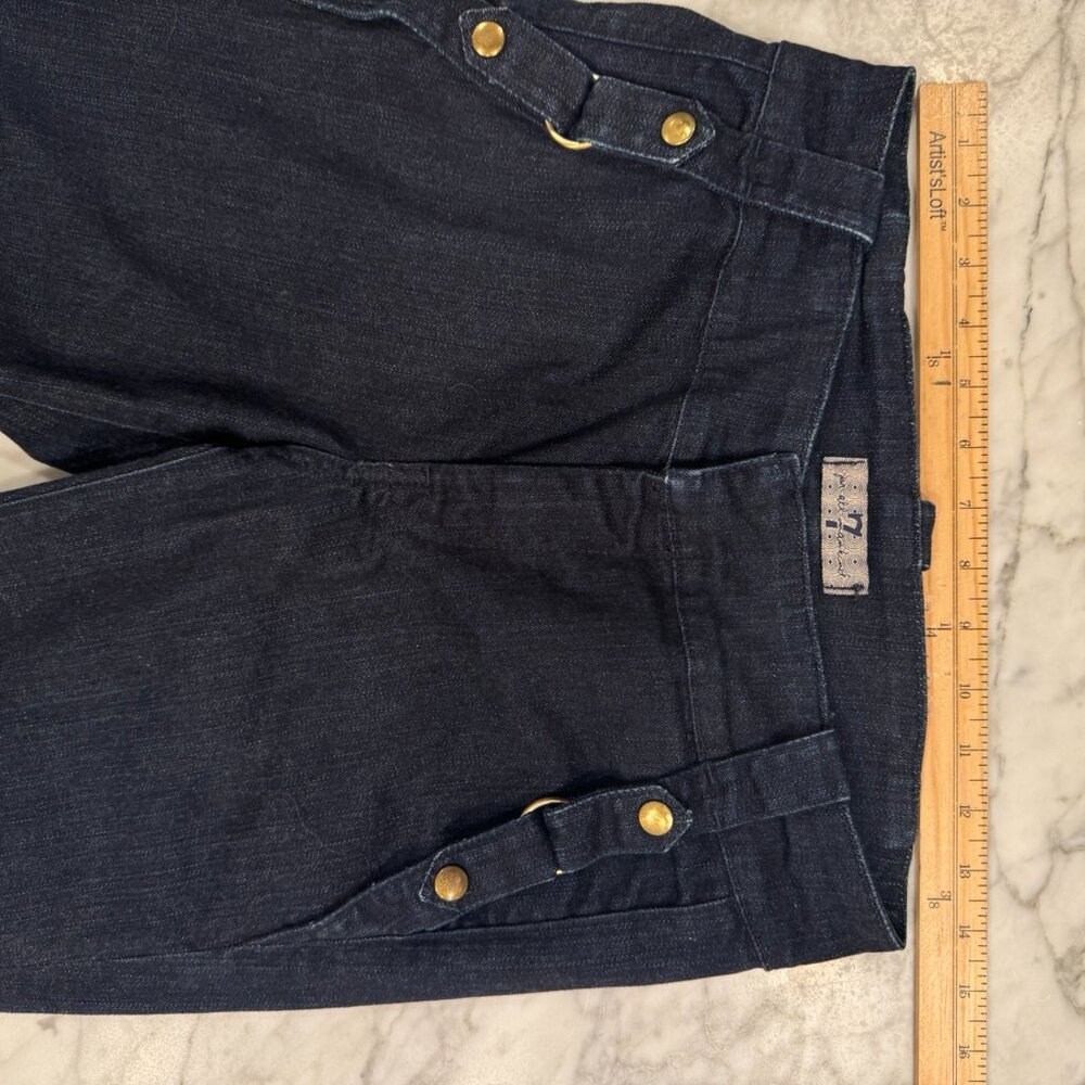 7 For all Mankind Flared Denim With Straps - Picture 2 of 5